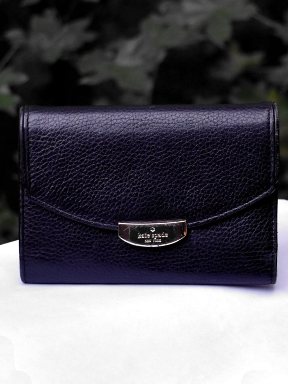 Kate Spade Mulberry Street Callie Black Pebbled Leather Wallet WLRU2605